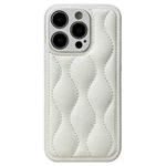 For iPhone 12 Pro Max Fine Hole 8-shaped Texture Eiderdown Airbag Phone Case(White)