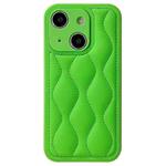 For iPhone 13 Fine Hole 8-shaped Texture Eiderdown Airbag Phone Case(Green)