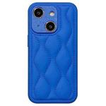 For iPhone 14 Fine Hole 8-shaped Texture Eiderdown Airbag Phone Case(Blue)