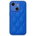 For iPhone 15 Fine Hole 8-shaped Texture Eiderdown Airbag Phone Case(Blue)