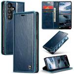 For Samsung Galaxy A35 5G CaseMe 003 Crazy Horse Texture Flip Leather Phone Case(Blue Green)