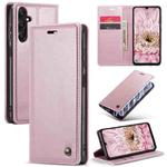 For Samsung Galaxy A25 CaseMe 003 Crazy Horse Texture Flip Leather Phone Case(Pink)