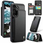 For Samsung Galaxy A25 4G CaseMe C22 PC+TPU Business Style RFID Anti-theft Leather Phone Case(Black)