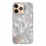 For iPhone 11 Pro Max Color Silver IMD Feather Pattern Shockproof Phone Case