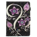 For Amazon Kindle Fire HD 8 (2020) 3D Painted Flat Leather Case with Card Slot & Wallet & Holder & Sleep / Wake-up Function(Peacock Flower)