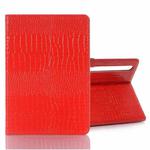 For Samsung Galaxy Tab S9 Crocodile Texture Leather Tablet Case(Red)