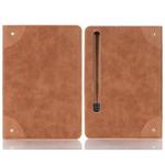 For Samsung Galaxy Tab S9 FE Retro Book Leather Tablet Case(Light Brown)