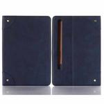 For Samsung Galaxy Tab S9 FE Retro Book Leather Tablet Case(Dark Blue)