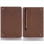 For Samsung Galaxy Tab S9 FE Retro Book Leather Tablet Case(Dark Brown)