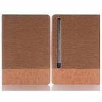 For Samsung Galaxy Tab S9 FE Cross Texture Stitching Leather Tablet Case(Light Brown)