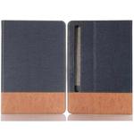 For Samsung Galaxy Tab S9 Cross Texture Stitching Leather Tablet Case(Dark Blue)