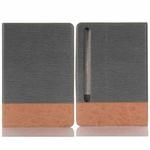 For Samsung Galaxy Tab S9 Cross Texture Stitching Leather Tablet Case(Dark Grey)