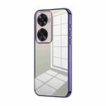 For Huawei nova 11 SE Transparent Plating Fine Hole Phone Case(Purple)