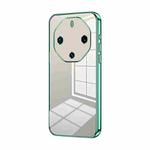 For Huawei Mate 60 RS Ultimate Transparent Plating Fine Hole Phone Case(Green)