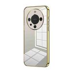 For Huawei Mate 60 Pro / 60 Pro+ Transparent Plating Fine Hole Phone Case(Gold)