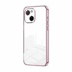 For Huawei Maimang A20 Transparent Plating Fine Hole Phone Case(Pink)
