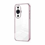 For Huawei nova 11 Pro / 11 Ultra Transparent Plating Fine Hole Phone Case(Pink)