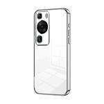 For Huawei P60 / P60 Pro Transparent Plating Fine Hole Phone Case(Silver)