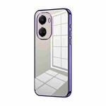 For Huawei nova 10 SE Transparent Plating Fine Hole Phone Case(Purple)