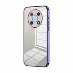 For Huawei nova Y90 / Enjoy 50 Pro Transparent Plating Fine Hole Phone Case(Purple)