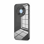 For Huawei nova Y90 / Enjoy 50 Pro Transparent Plating Fine Hole Phone Case(Black)