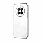 For Huawei Mate 50 Transparent Plating Fine Hole Phone Case(Silver)