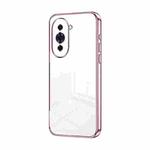 For Huawei nova 10 Pro Transparent Plating Fine Hole Phone Case(Pink)