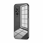 For Huawei nova 9 SE Transparent Plating Fine Hole Phone Case(Black)