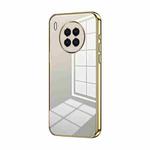 For Huawei nova 8i / Honor 50 Lite Transparent Plating Fine Hole Phone Case(Gold)