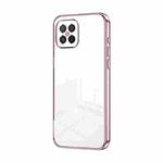 For Huawei nova 8 SE / Honor Play 5 5G Transparent Plating Fine Hole Phone Case(Pink)