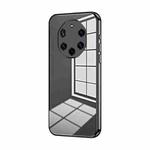 For Huawei Mate 40 RS  Transparent Plating Fine Hole Phone Case(Black)