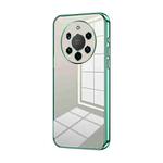 For Huawei Mate 40 Pro+ Transparent Plating Fine Hole Phone Case(Green)