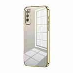 For Huawei Enjoy 20 Pro / Enjoy Z 5G Transparent Plating Fine Hole Phone Case(Gold)