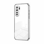 For Huawei nova 7 SE / P40 lite 5G Transparent Plating Fine Hole Phone Case(Silver)