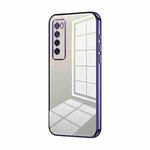For Huawei nova 7 Transparent Plating Fine Hole Phone Case(Purple)