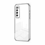 For Huawei nova 7 Transparent Plating Fine Hole Phone Case(Silver)