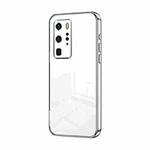 For Huawei P40 Pro Transparent Plating Fine Hole Phone Case(Silver)