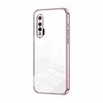 For Huawei nova 6 Transparent Plating Fine Hole Phone Case(Pink)
