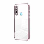 For Huawei Enjoy 10 Plus / P Smart Z Transparent Plating Fine Hole Phone Case(Pink)