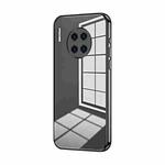 For Huawei Mate 30 Pro Transparent Plating Fine Hole Phone Case(Black)