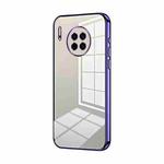 For Huawei Mate 30 Transparent Plating Fine Hole Phone Case(Purple)