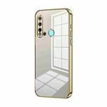 For Huawei nova 5i / P20 lite 2019 Transparent Plating Fine Hole Phone Case(Gold)