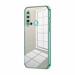 For Huawei nova 5i / P20 lite 2019 Transparent Plating Fine Hole Phone Case(Green)