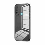For Huawei nova 5i / P20 lite 2019 Transparent Plating Fine Hole Phone Case(Black)