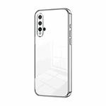 For Huawei nova 5 Transparent Plating Fine Hole Phone Case(Silver)
