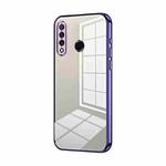 For Huawei nova 4e / P30 lite Transparent Plating Fine Hole Phone Case(Purple)