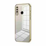 For Huawei nova 4e / P30 lite Transparent Plating Fine Hole Phone Case(Gold)