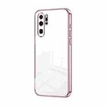 For Huawei P30 Pro Transparent Plating Fine Hole Phone Case(Pink)