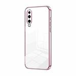 For Huawei P30 Transparent Plating Fine Hole Phone Case(Pink)