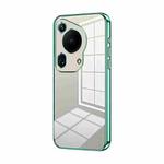 For Huawei Pura 70 Ultra Transparent Plating Fine Hole Phone Case(Green)